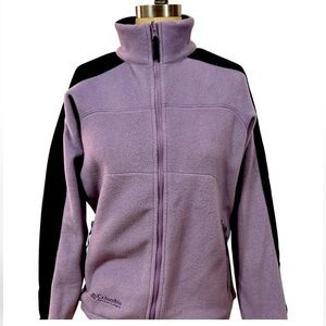 Columbia Women's Lavender and Black Fleece Core Zip Up Jacket size Small